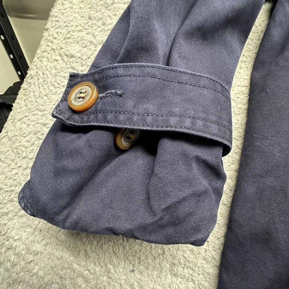 Vintage Woodlake Canvas Barn Coat Mens Medium Work Chore Corduroy Navy